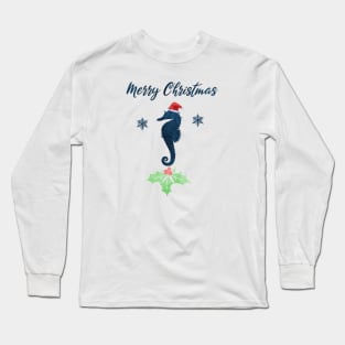 Christmas Seahorse Long Sleeve T-Shirt